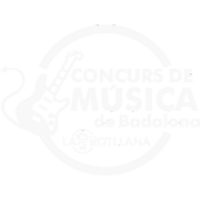 Logotip Concurs de Música de Badalona Blanc